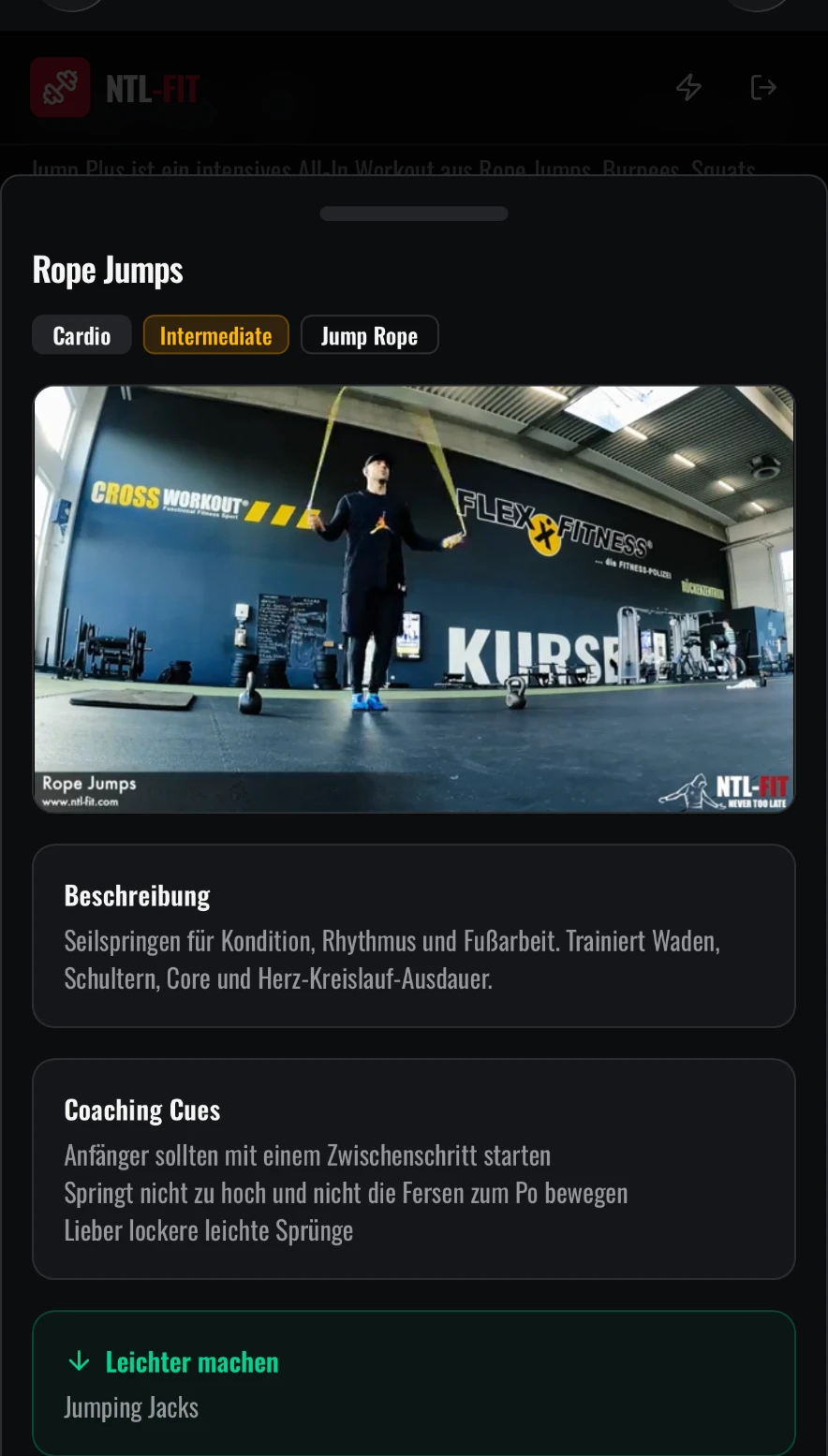 Übungsdetail Rope Jumps mit Video, Beschreibung und Coaching Cues